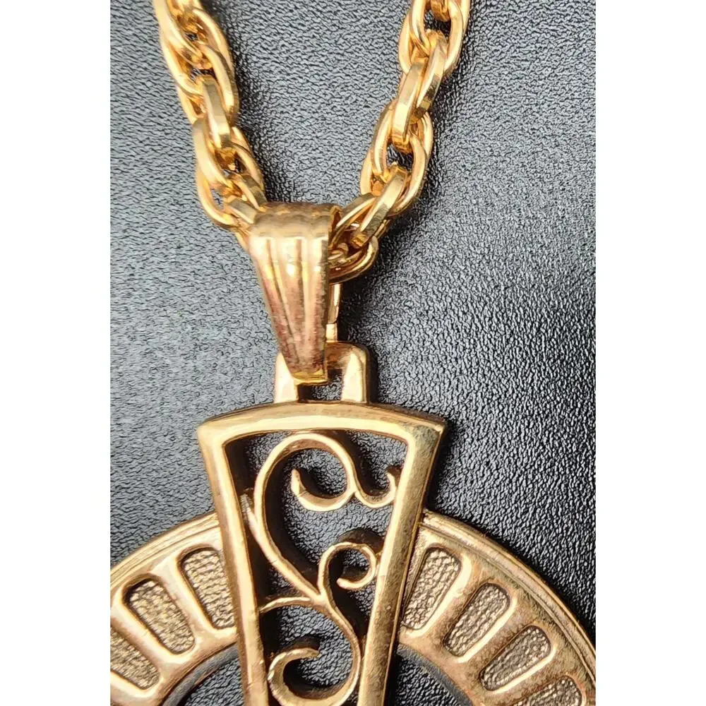 1979 Sarah Coventry Celtic Cross Necklace w/ Amber Gemstone – Limited Edition - Picture 8 of 16